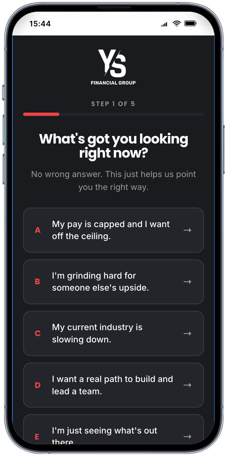 Quiz step 1 of 5: What's got you looking right now?